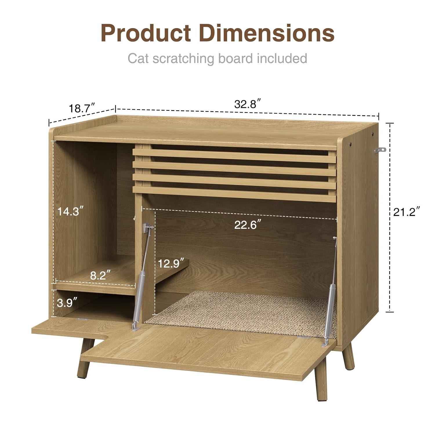 Archie & Oscar™ Cat Litter Box Enclosure With Cat Scratch Pad