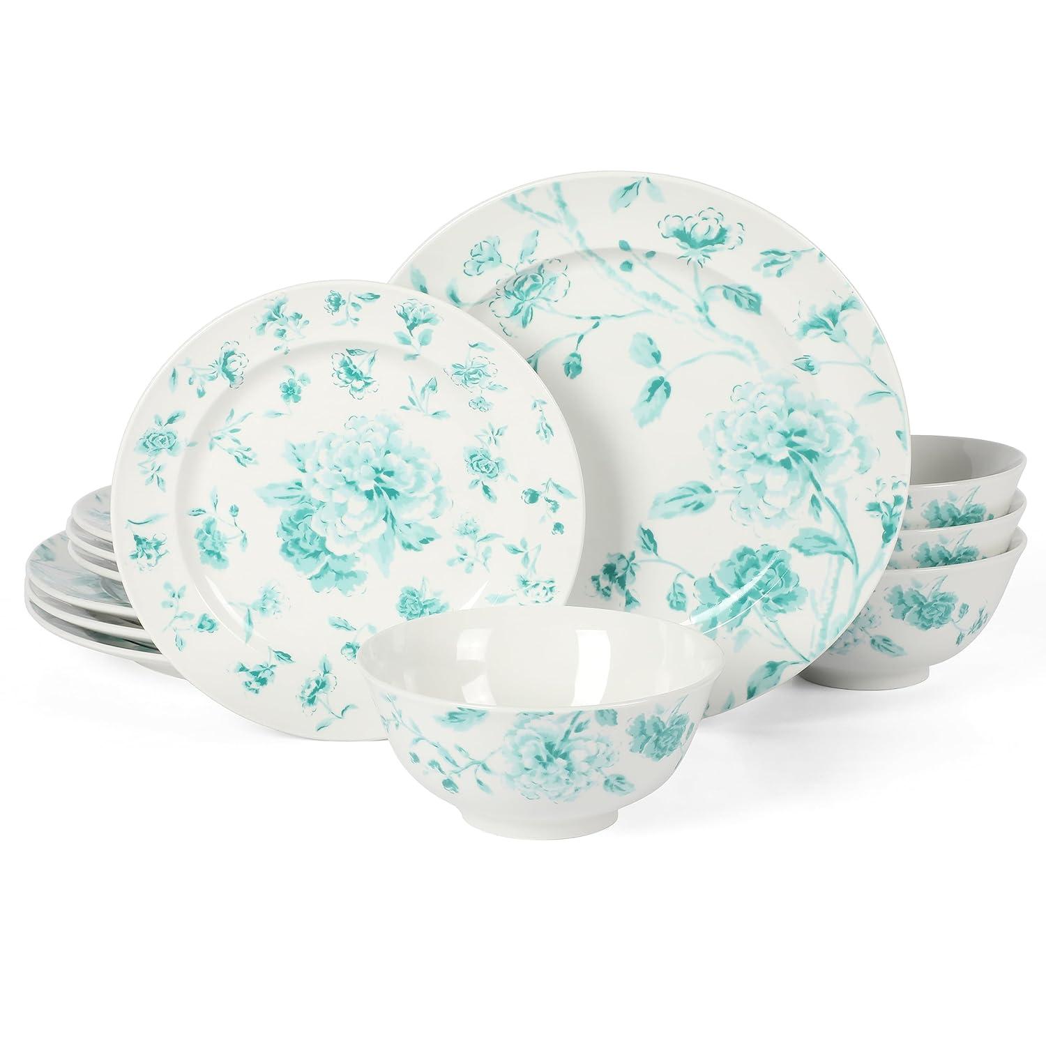 Martha Stewart Martha Stewart Porcelain China Dinnerware Set - Service for 4