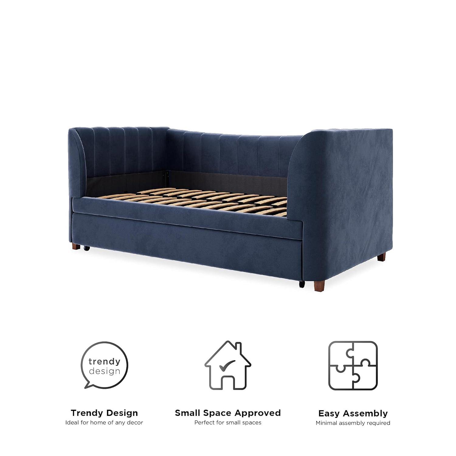 Valentina Twin Upholstered Daybed with Trundle