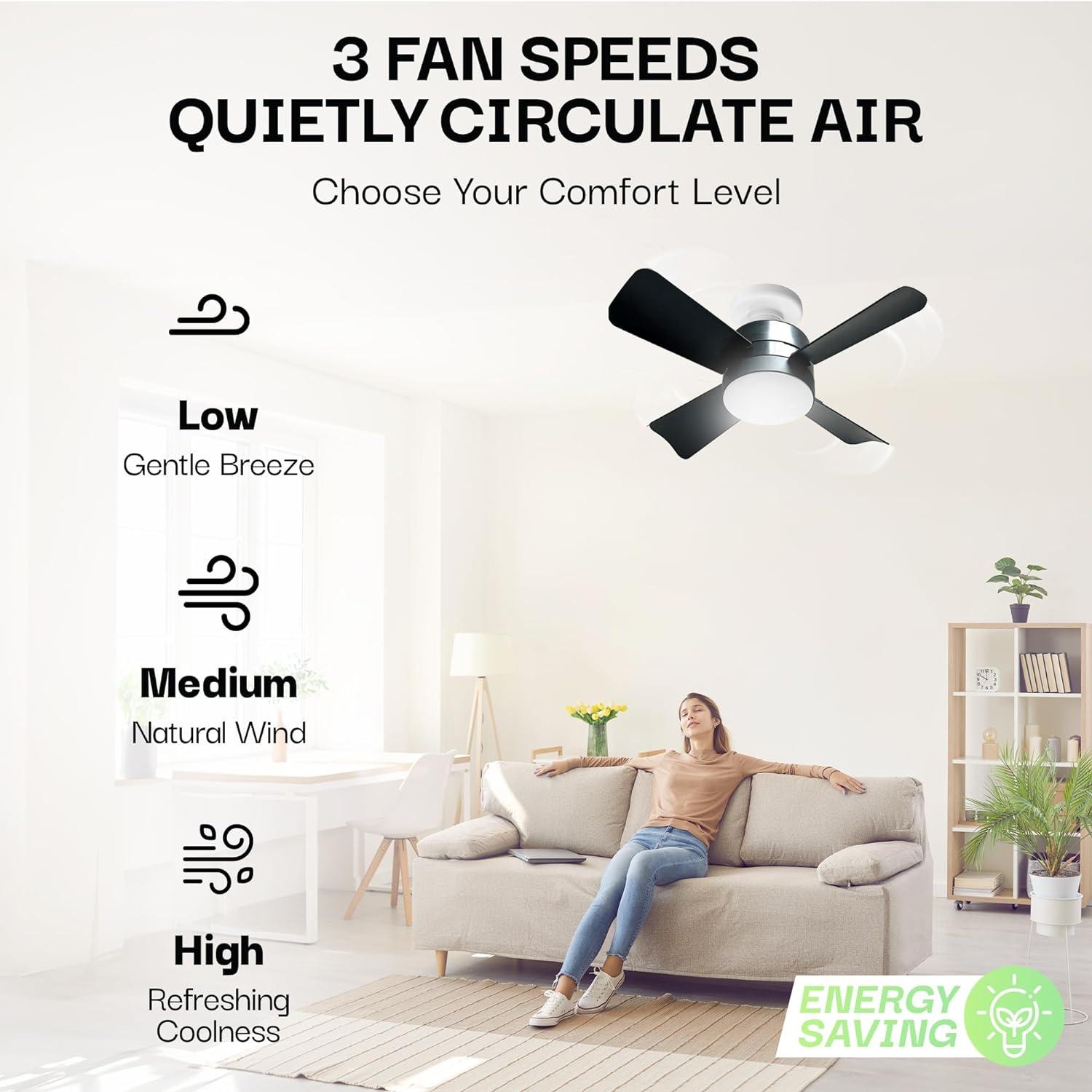 Bell + Howell Bell + Howell Socket Fan, Ceiling Fan With 1000 Lumens and Remote Control