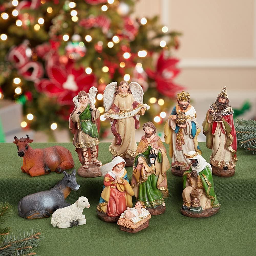 Kurt Adler 6-Inch Nativity Set with 11 Figures