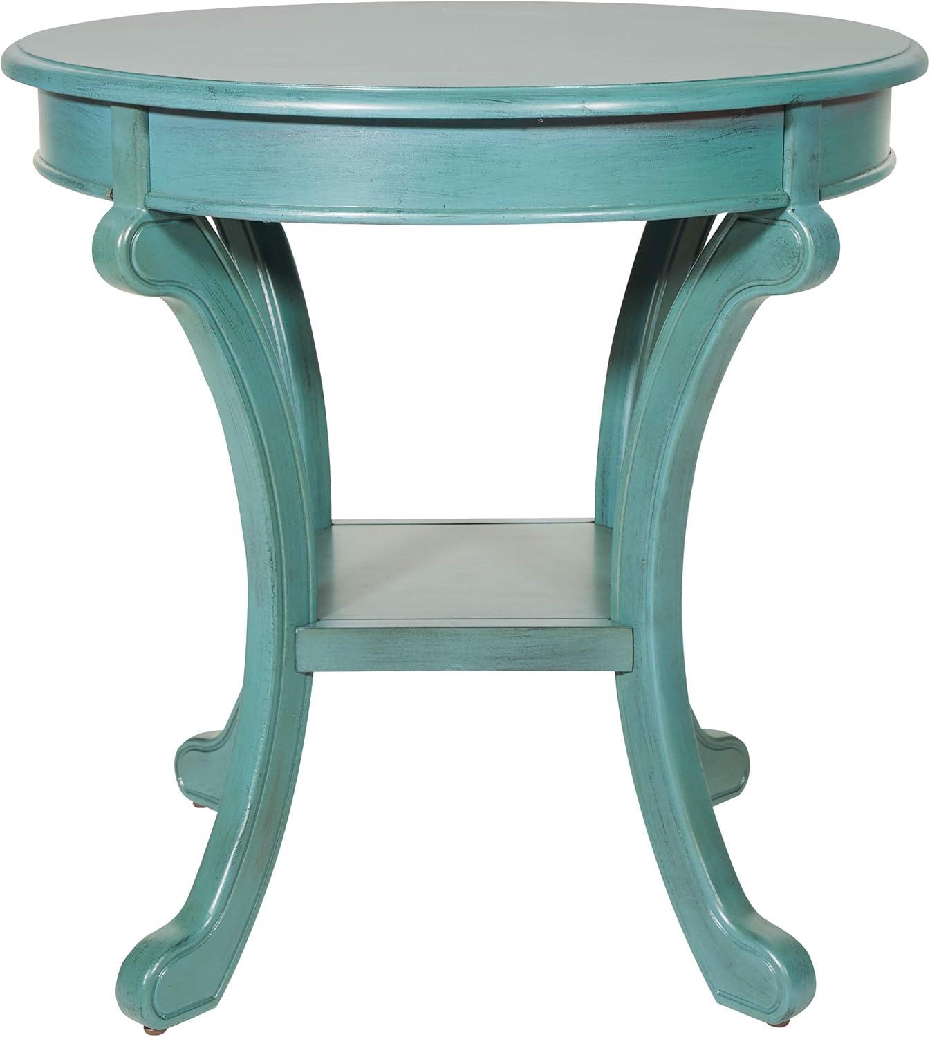 Vermont Accent Table in Antique Black Wood Finish