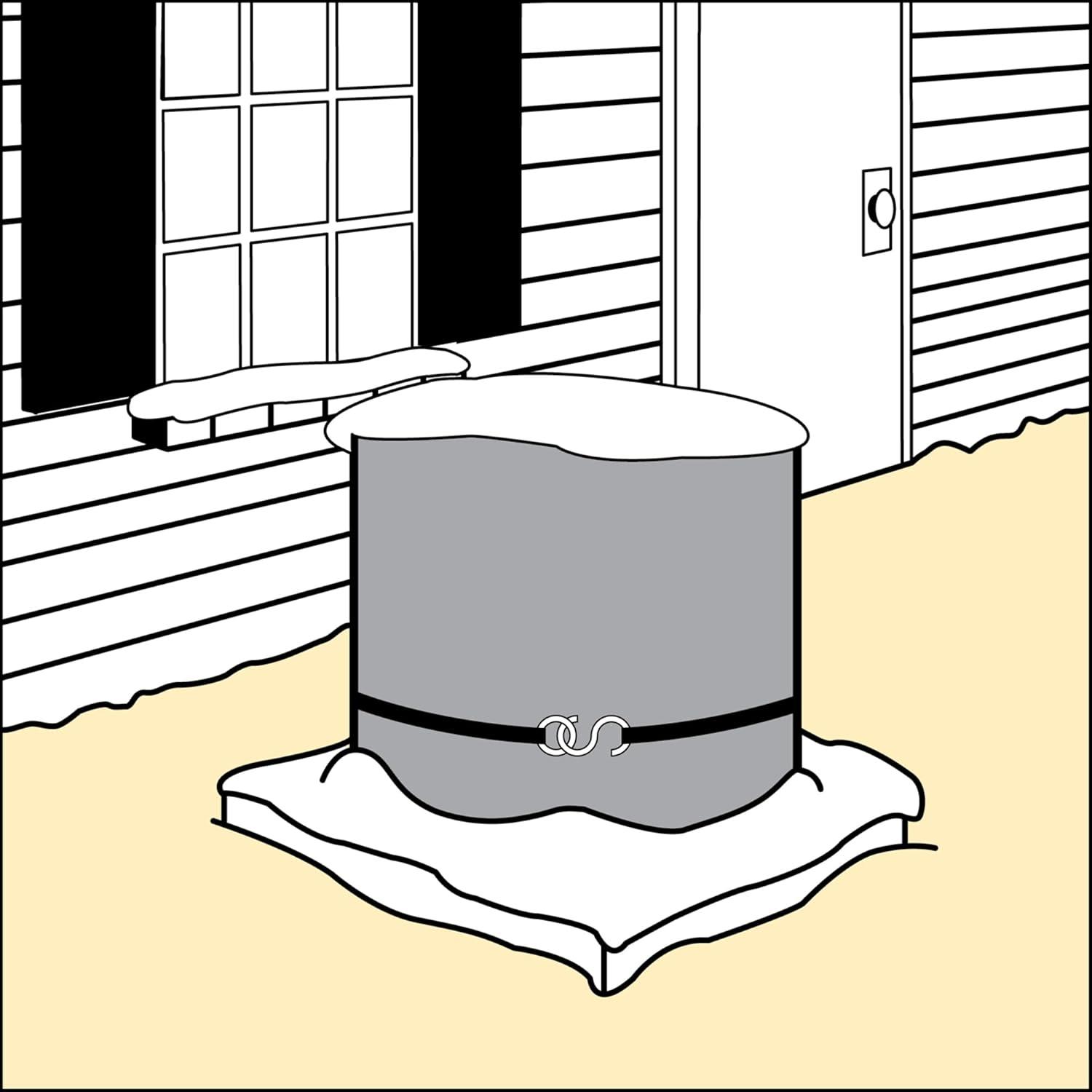 M-D Building Products 03426 Silver Air Conditioning Cover for Central Round Units