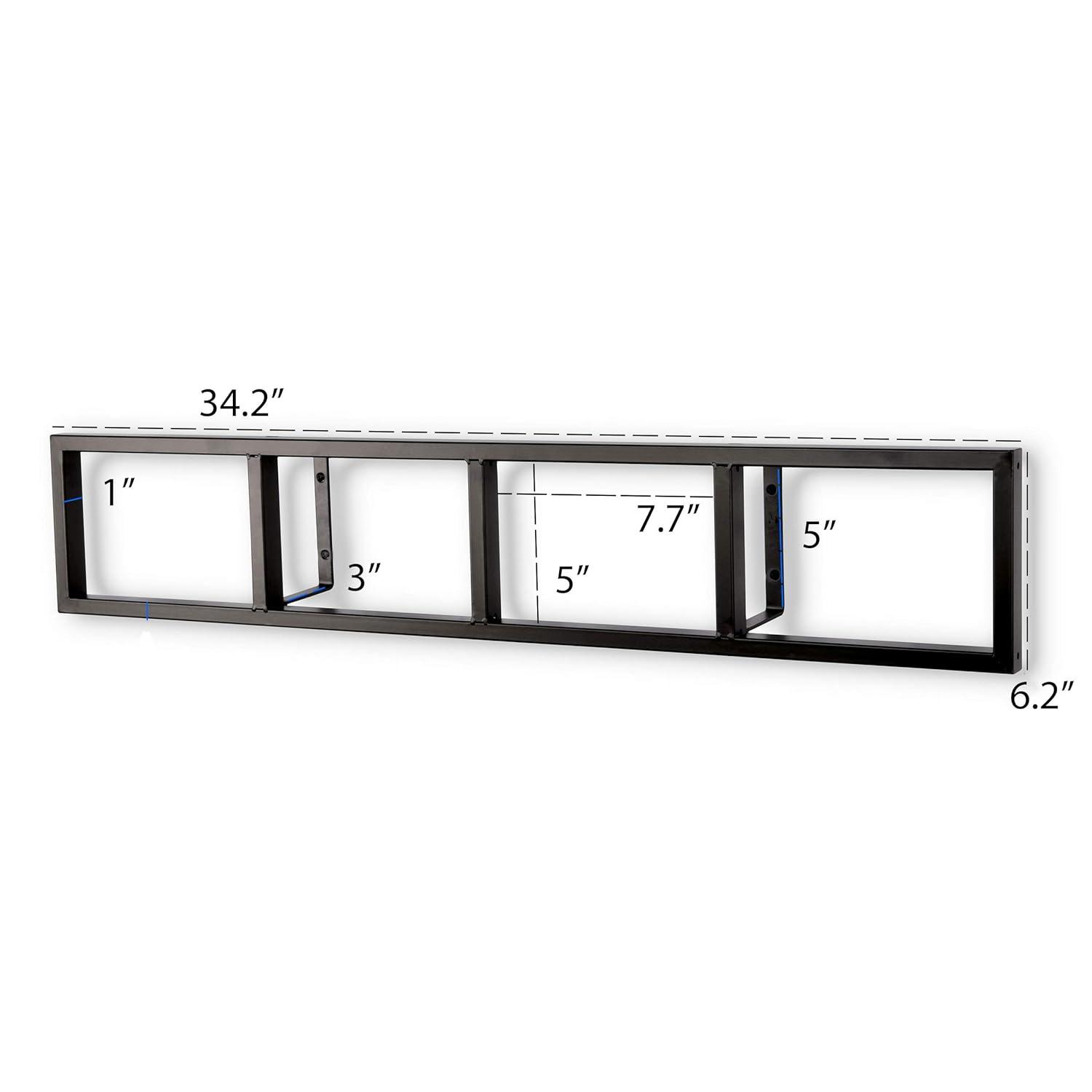 Set of 5 Video Game Rack,Wall Mount CD DVD Storage Shelf, 34 Inch Media Storage Rack Metal Floating Shelf Black,CD Rack