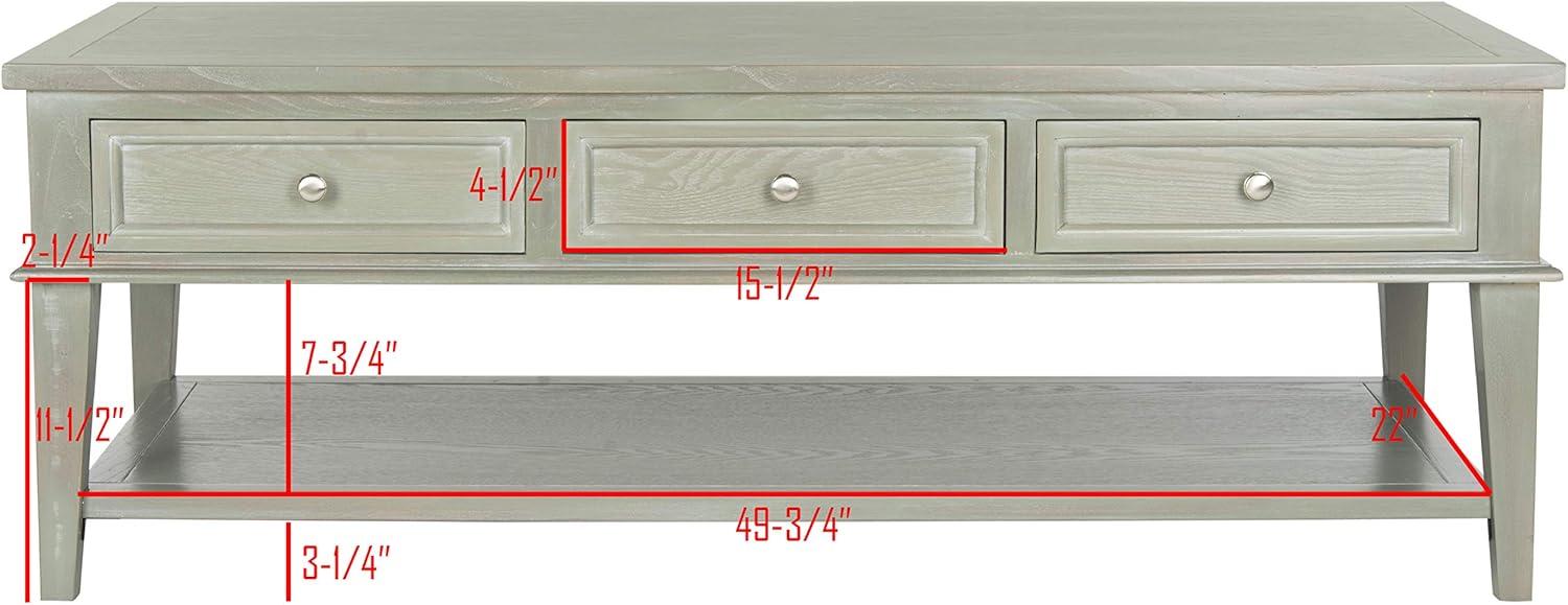 Manelin Coffee Table - White Washed - Safavieh