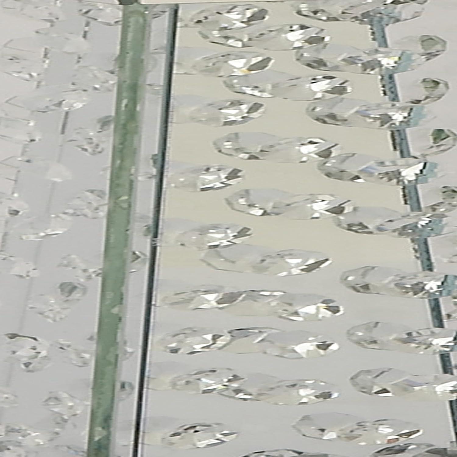 House of Hampton® Glass Pillar Silver Hurricane Lamp with Mirrored Accents