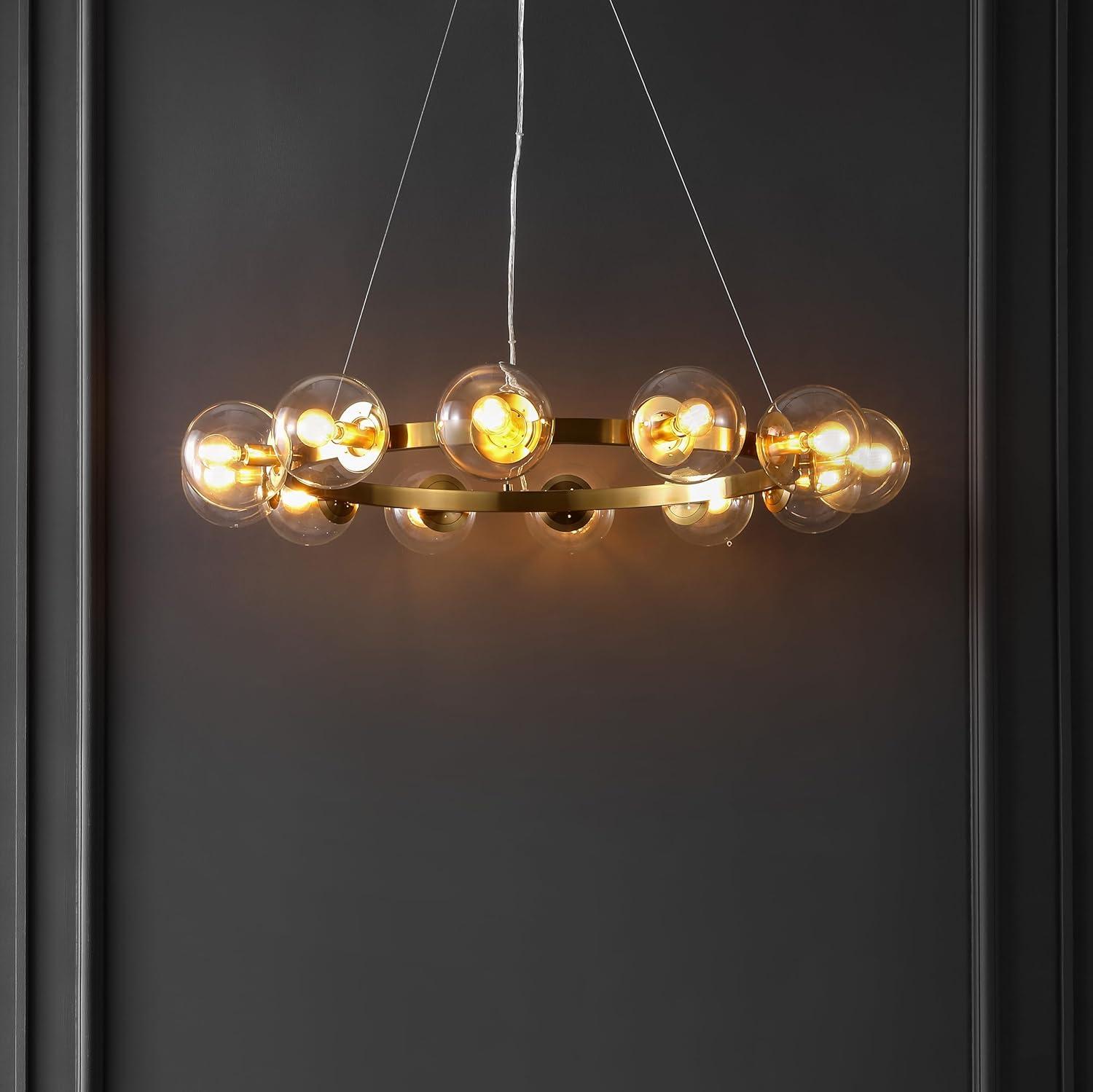 Rylian 12 Light 38" Chandelier - CHA4063 - Brass - Safavieh