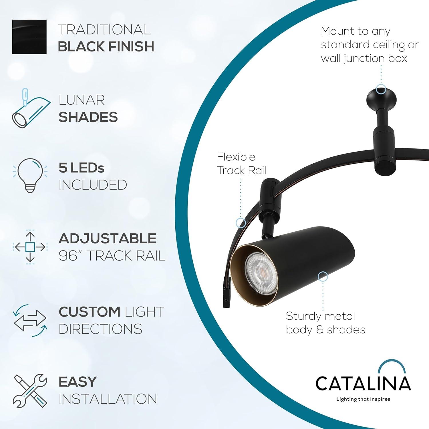 Catalina Lighting Lunar 5-Light LED Flex Track