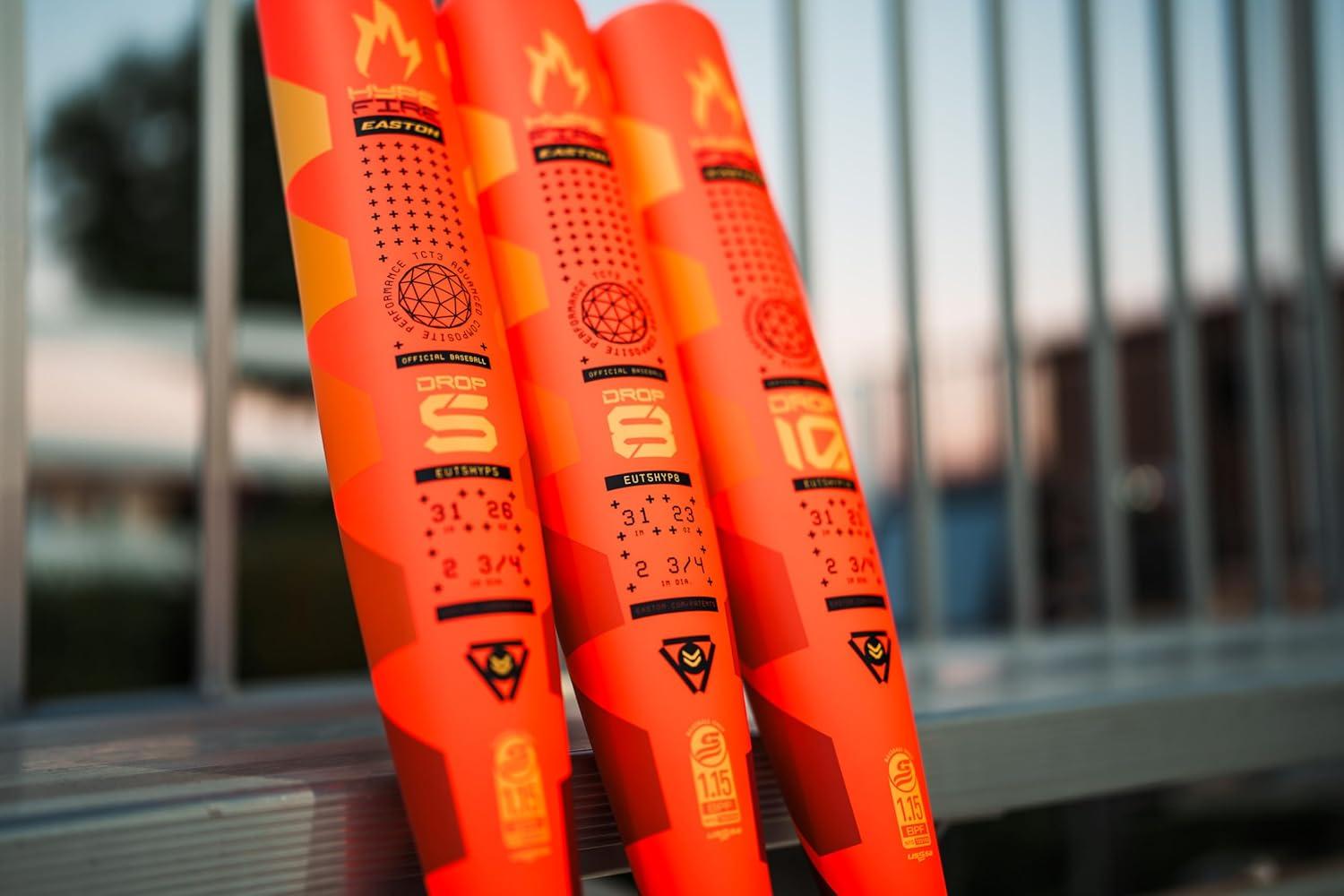 Easton Hype Fire Red and Yellow Composite Baseball Bat