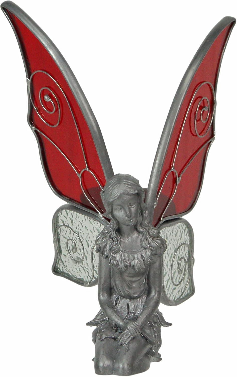 Things2Die4 Kneeling Fairies Pewter Figurines Decor Sculptures (Set of 2)