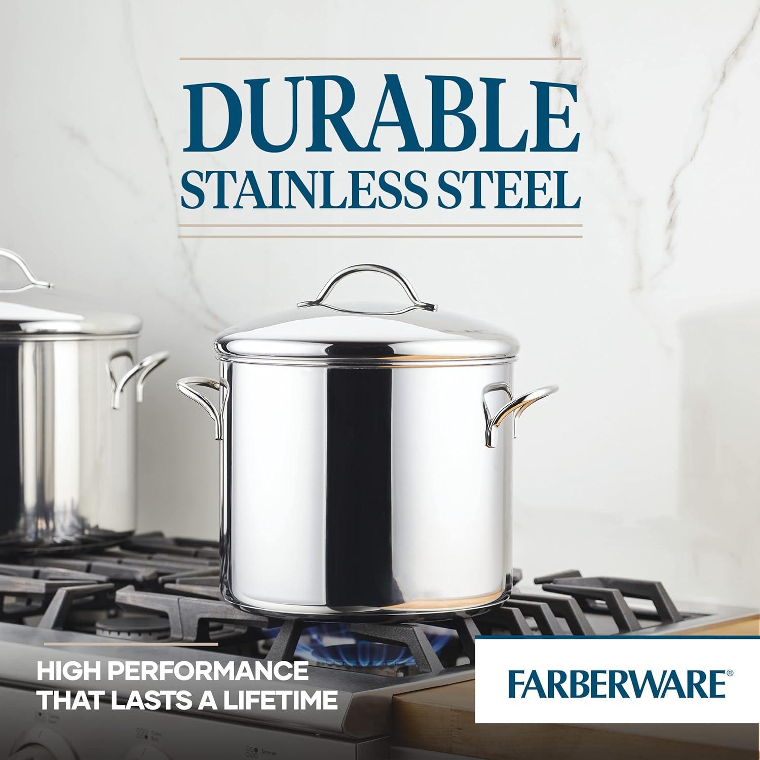 Farberware Classic 12-Quart Stainless Steel Stockpot with Lid