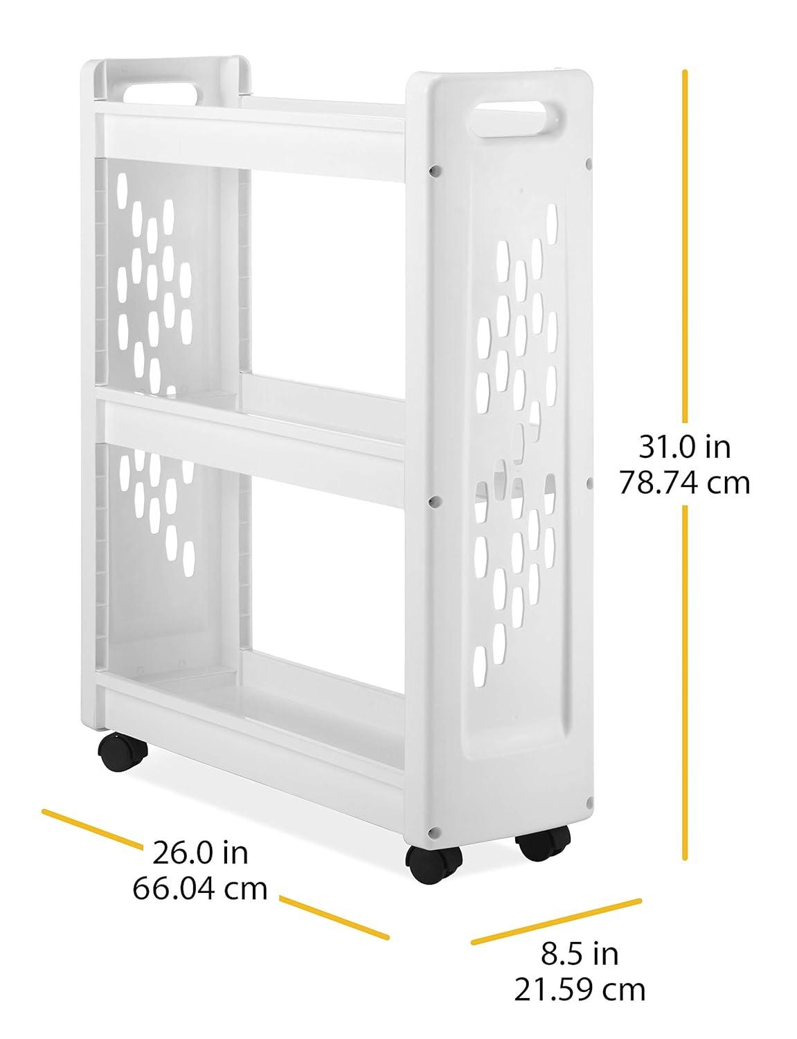 Whitmor, Inc Plastic Free Standing Laundry Cart with Wheels