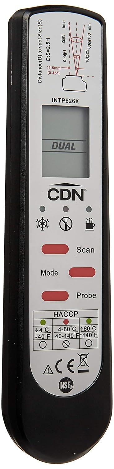 Black and Silver Digital Infrared Thermocouple Probe Thermometer