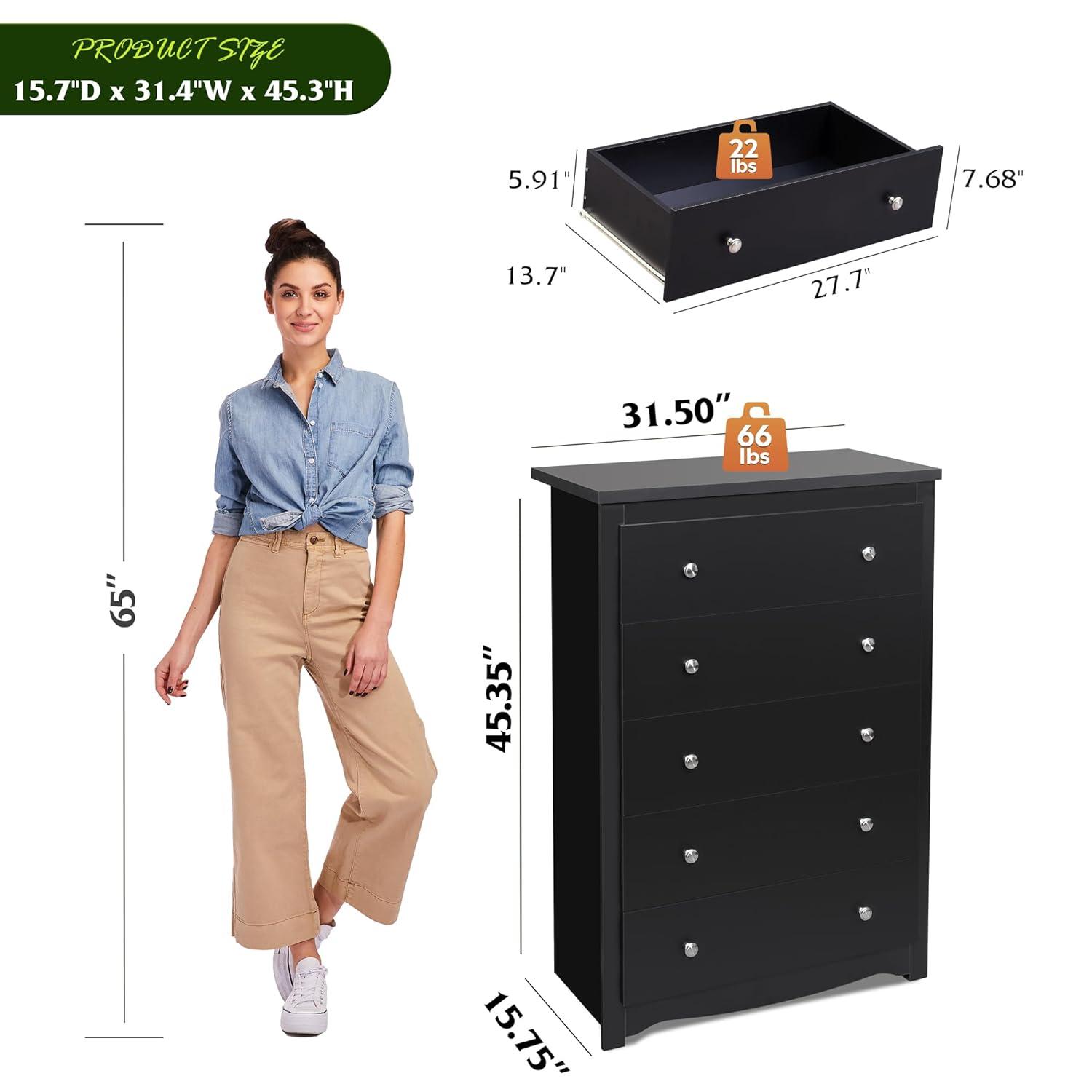 South Shore Vito 5-Drawer Chest Dresser