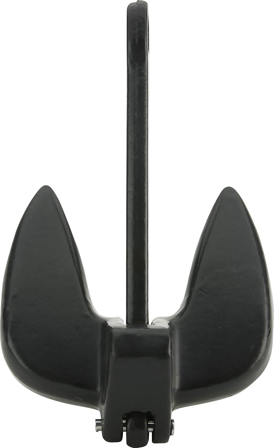 Attwood 9934B1 Solid Cast Iron 15-Pound Navy Boat Anchor, Black PVC-Coated, Boat Accessories