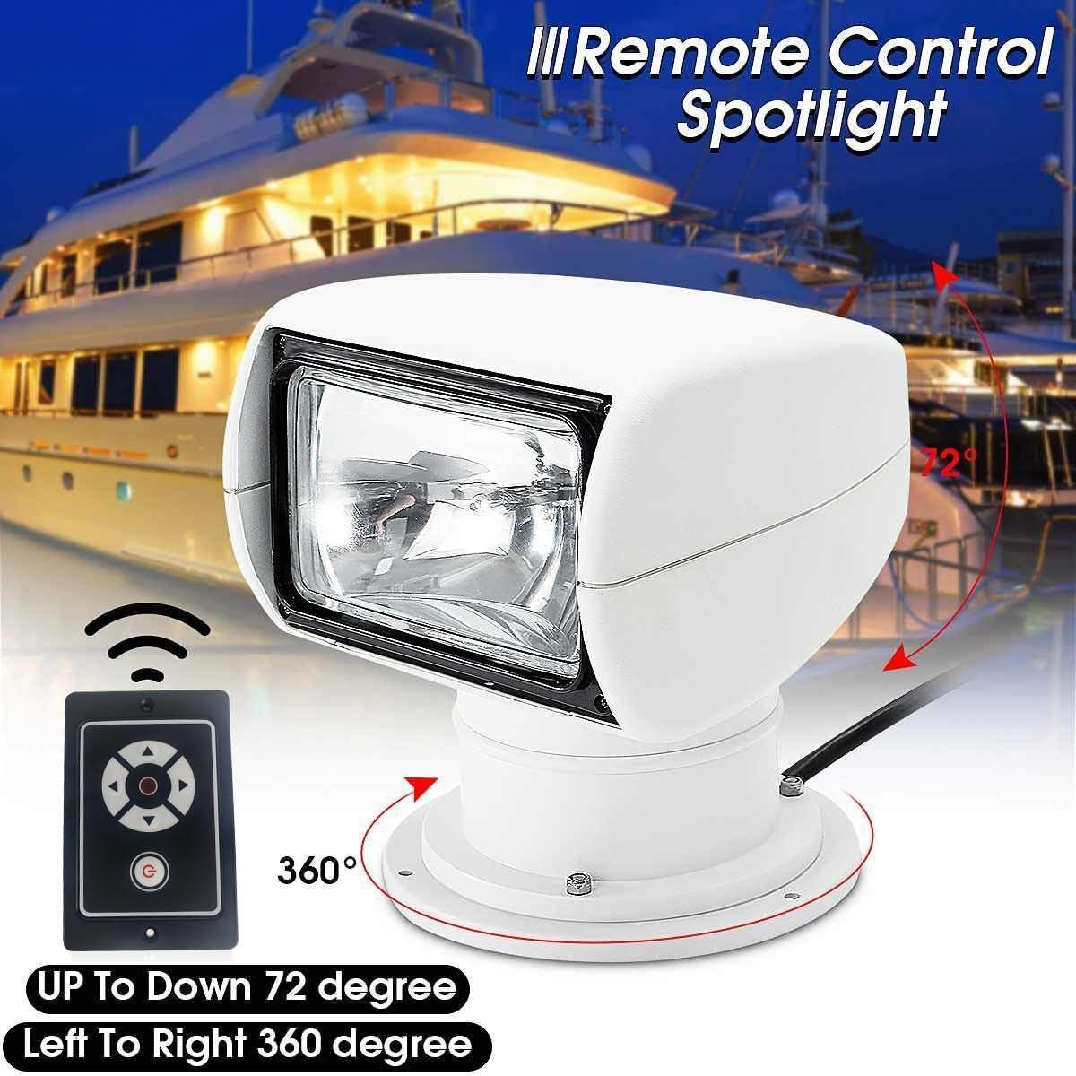 White Halogen Remote-Controlled Outdoor Boat Spotlight