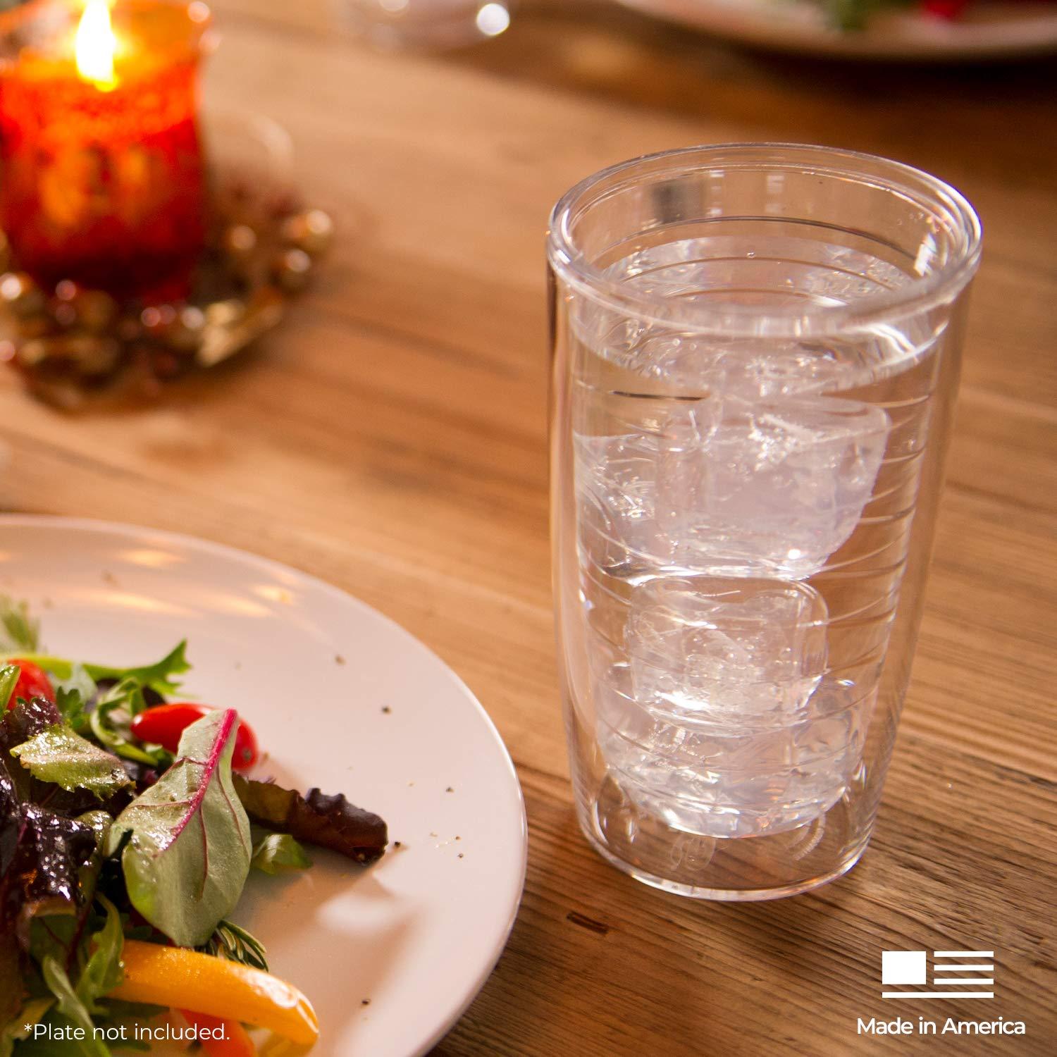 Red and Clear Double-Walled Insulated Travel Tumbler Set, 16oz