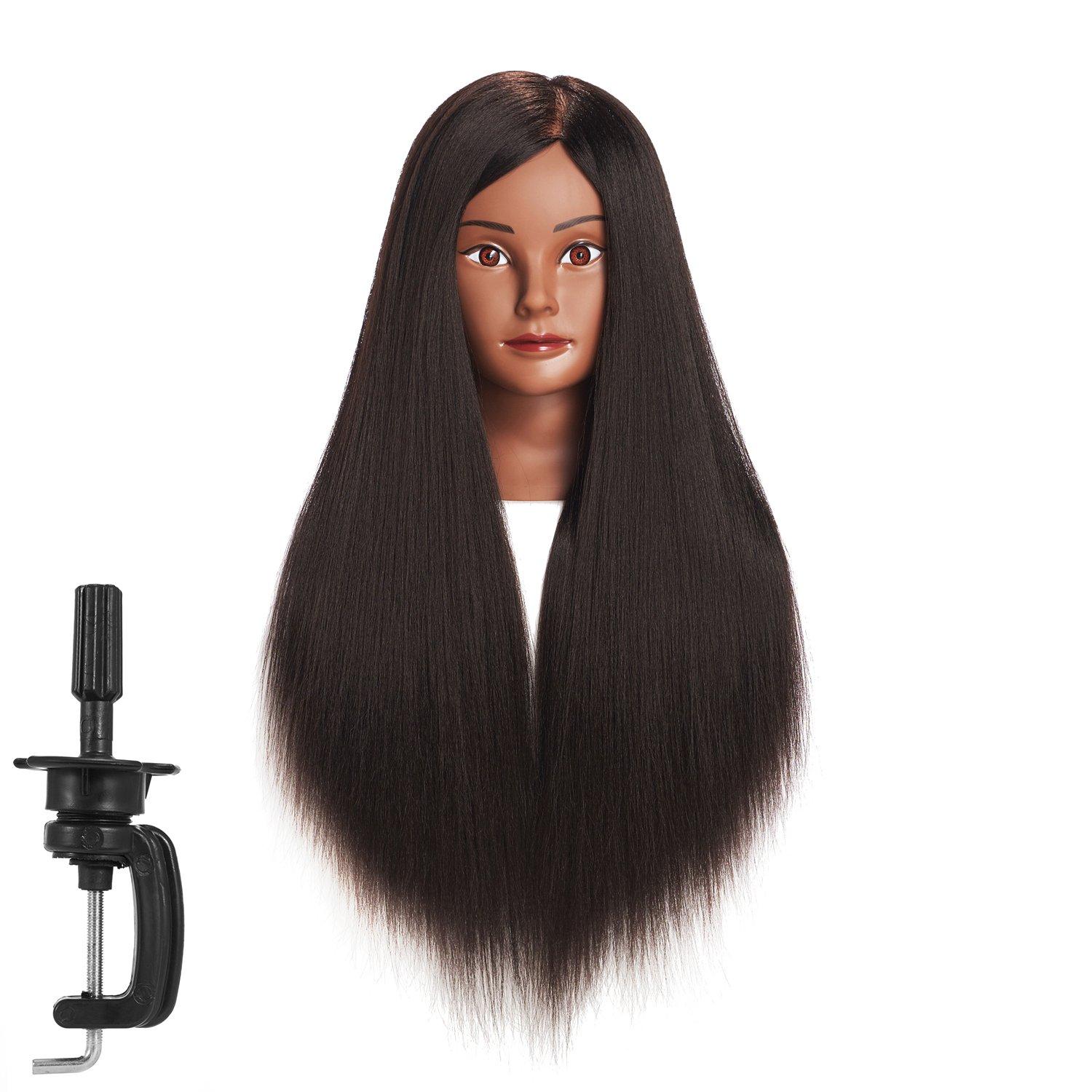 Cosmetology Mannequin Head Human Hair Hairdresser Training Doll Model Manikin