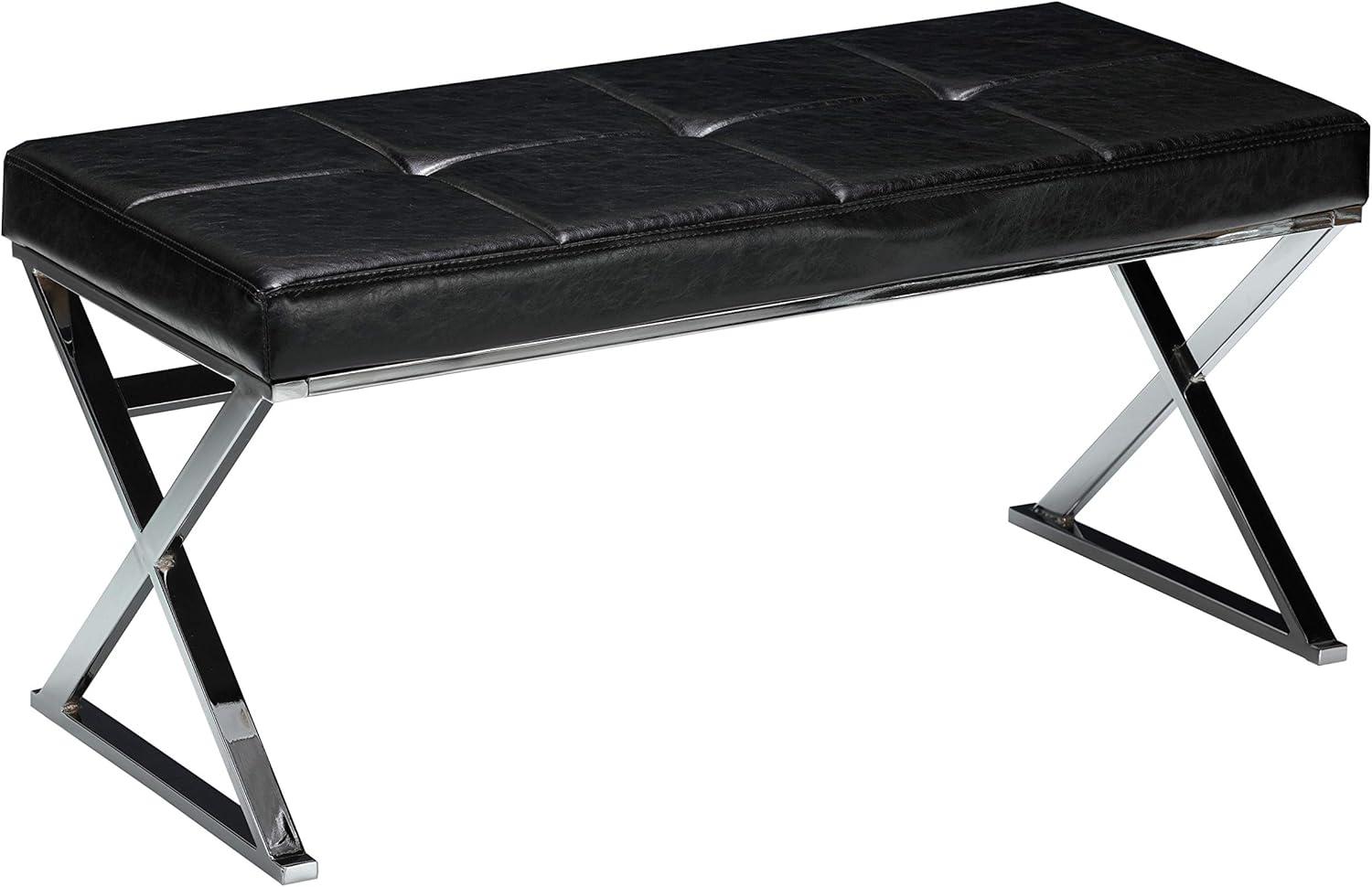 Faux Leather Upholstered Bench