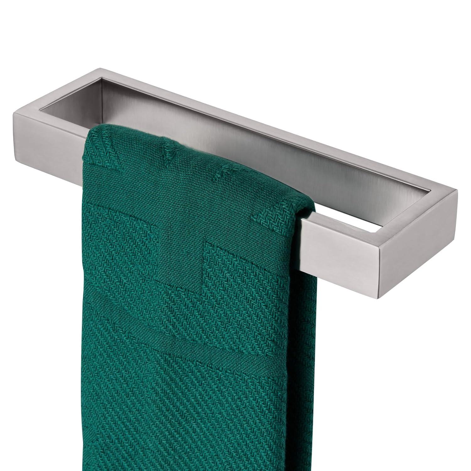 KOKOSIRI Towel Ring Brushed Nickel Hand Towel Hanger Holder 9-Inch Kitchen Rack Stainless Steel for Bathroom Hardware Wall Mount, 1 Pack B4008BR-L9