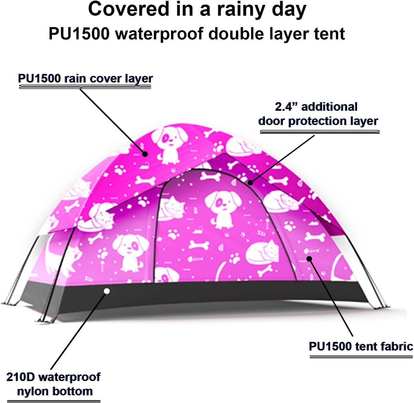 KidzAdventure 2 in 1 Kids Play Tent/Kids Tent for Camping | 1 – 2 Person Backpacking Tent for Kids | Ultralight Indoor & Outdoors Kids Tents – Best Friends Theme
