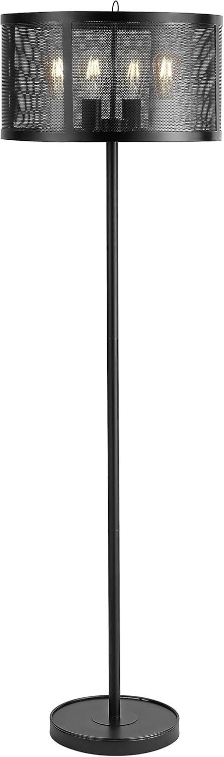 SAFAVIEH Vela 61.5 in. H Modern Solid Floor Lamp, Black