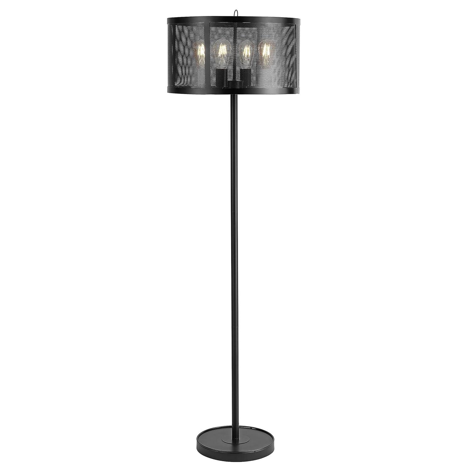 SAFAVIEH Vela 61.5 in. H Modern Solid Floor Lamp, Black