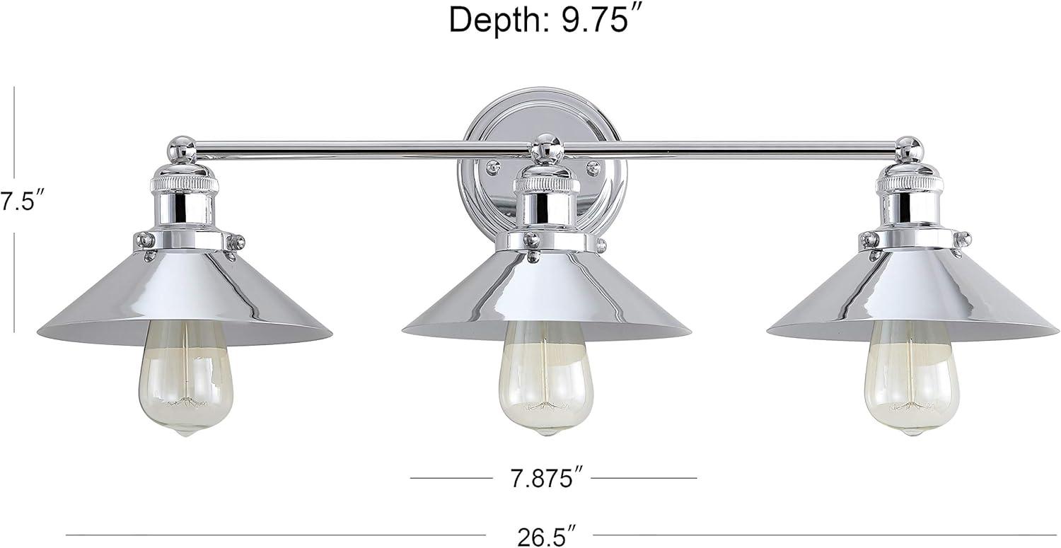 July 26.5" Chrome 3-Light Metal Vanity Light