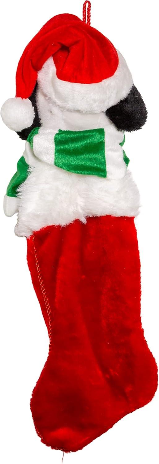 Kurt Adler 21-Inch Snoopy Plush Head Stocking with Snowflake Dangles