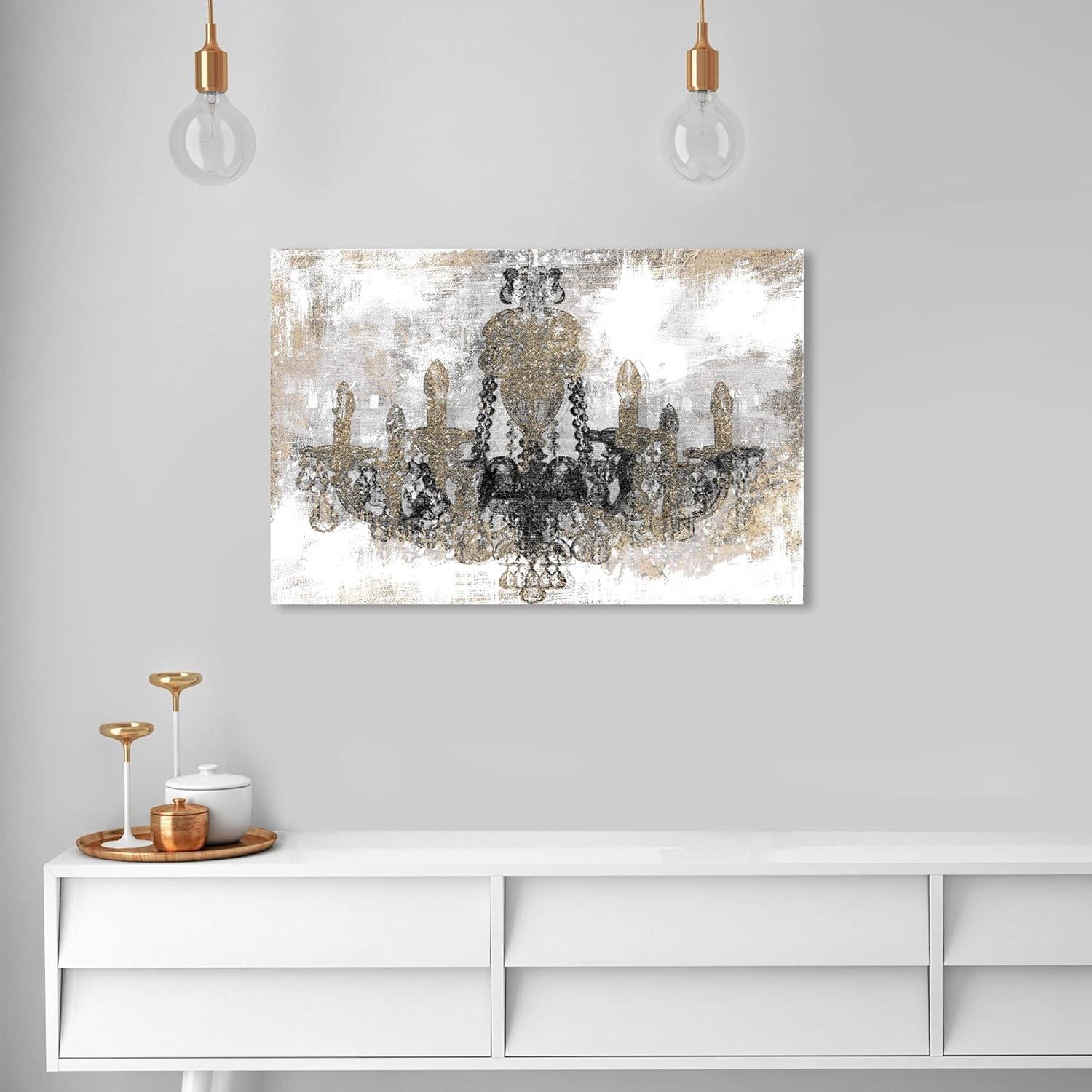 Oliver Gal Prints " Luxury Night Diamonds Classic Chandeliers "