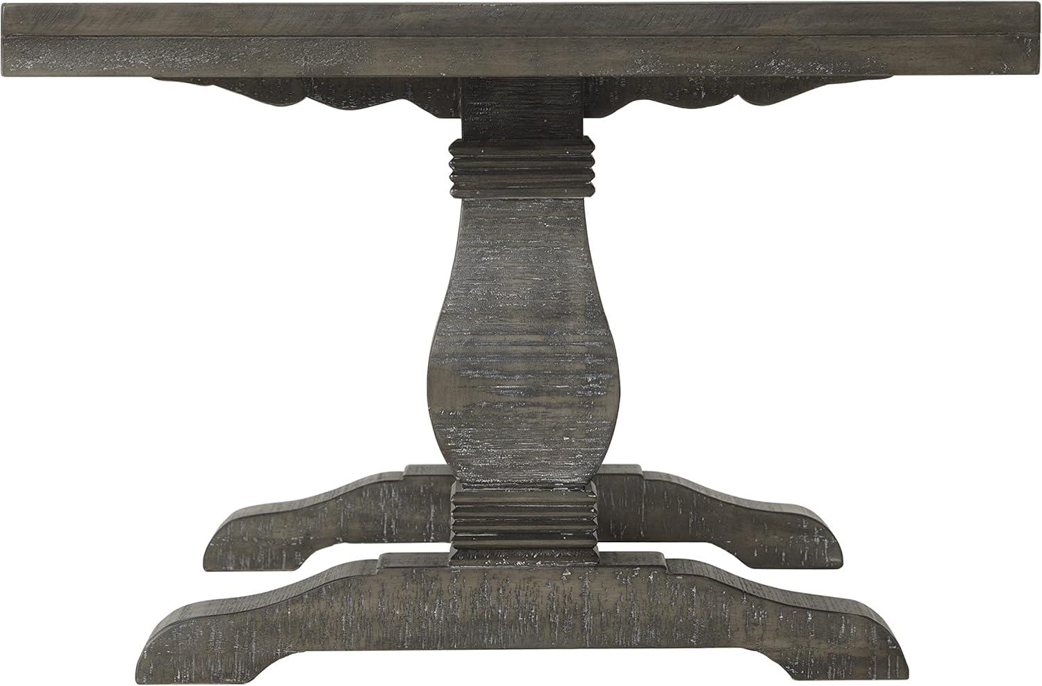 Martin Svensson Home Napa Pedestal Solid Wood Coffee Table, Grey