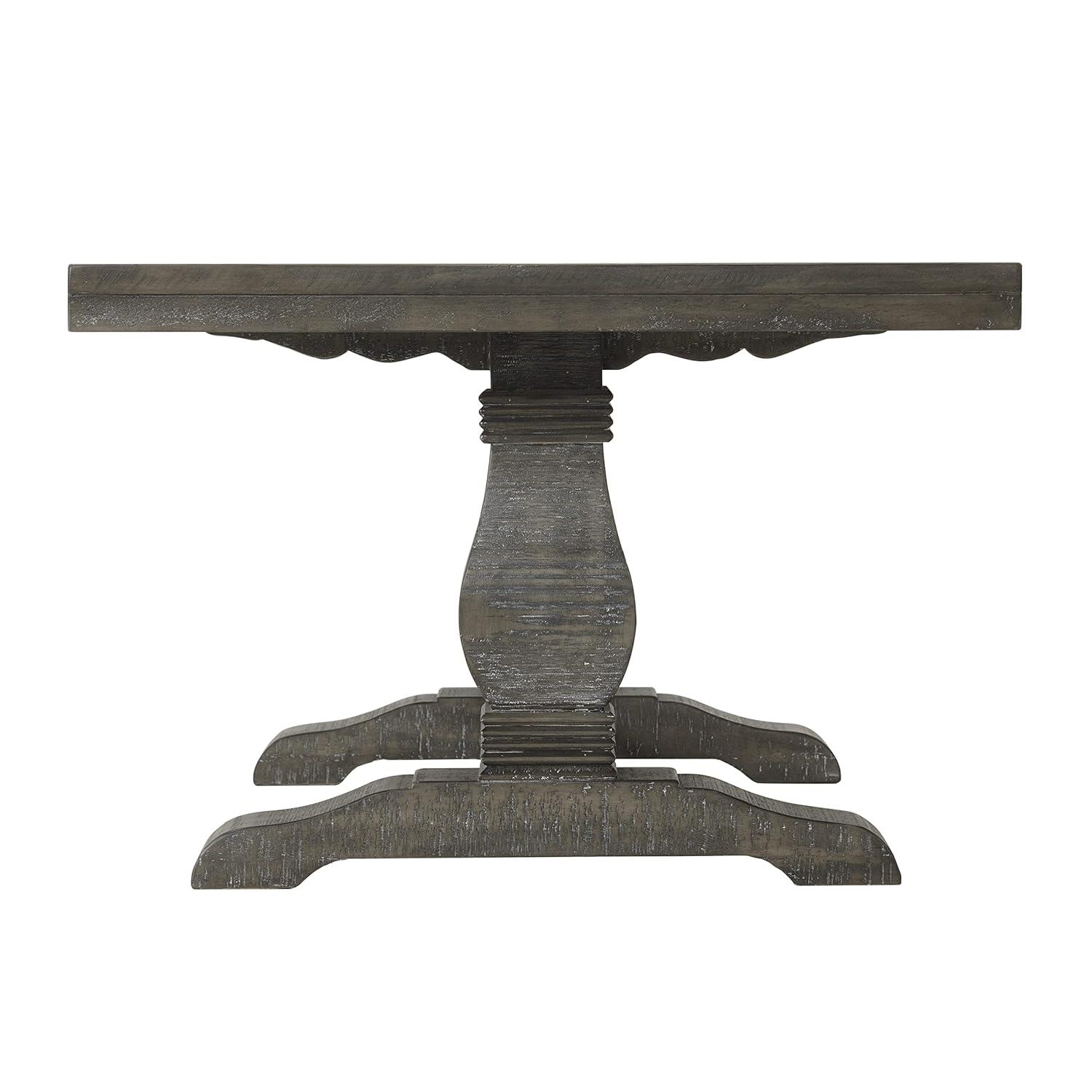 Martin Svensson Home Napa Pedestal Solid Wood Coffee Table, Grey