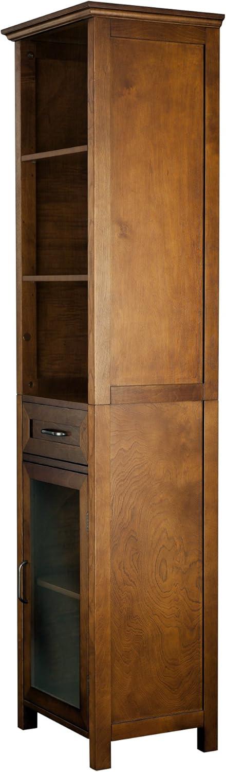 Teamson Home Avery Freestanding Linen Cabinet with Mixed Storage