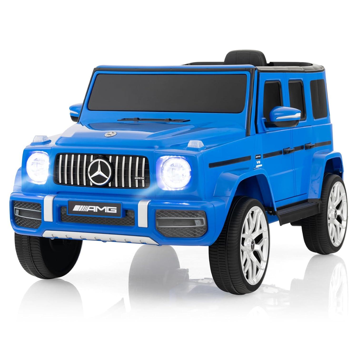 Costway 12V Kids Ride On Car Licensed Mercedes Benz G63 Electric Vehicle with Remote Control Navy