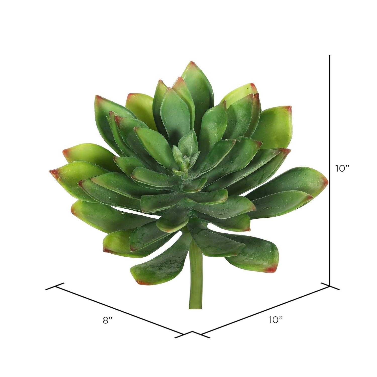 Vickerman 10" Artificial Green Succulent Stem, Set of 3