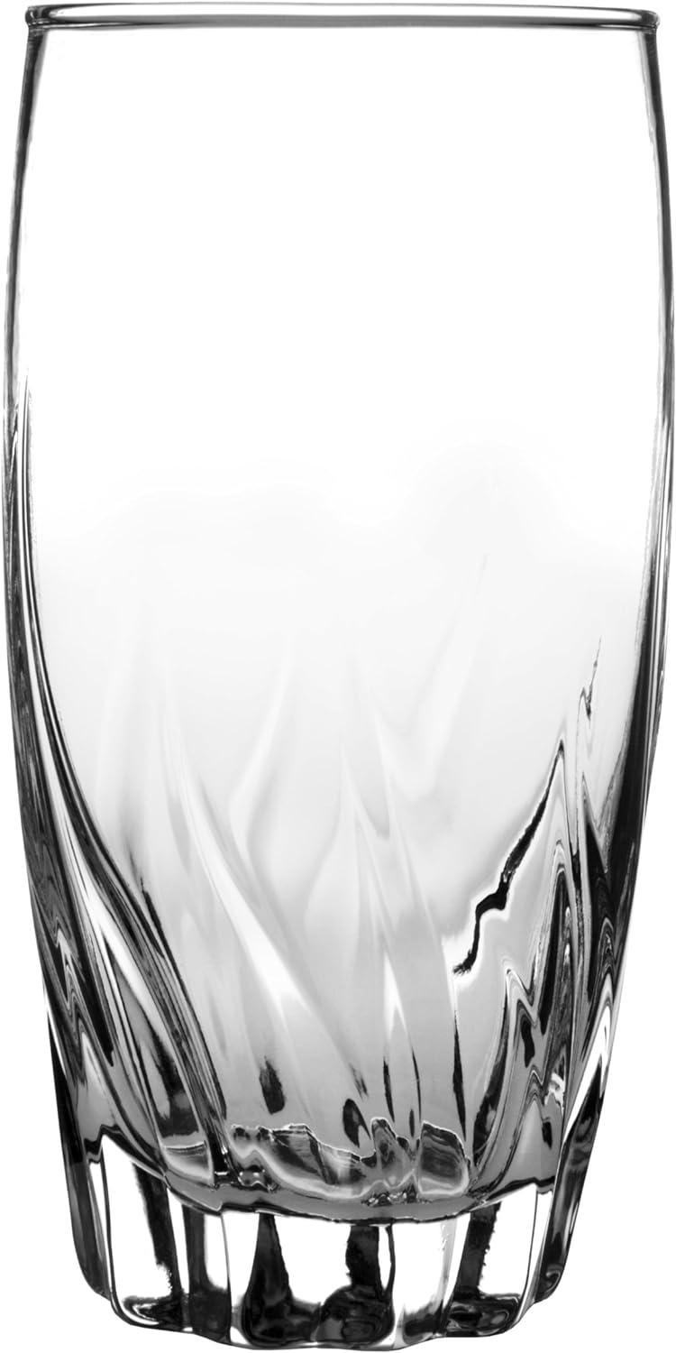 Clear 16 Ounce Dishwasher Safe Drinking Glasses Set