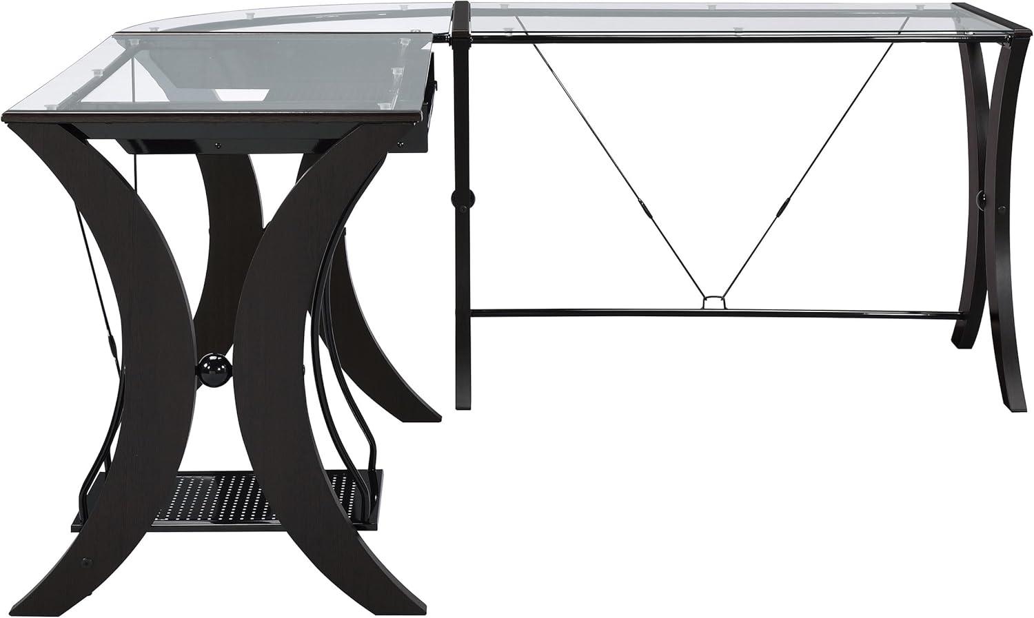 Monterey 3-piece L-shaped Computer Desk Set Cappuccino