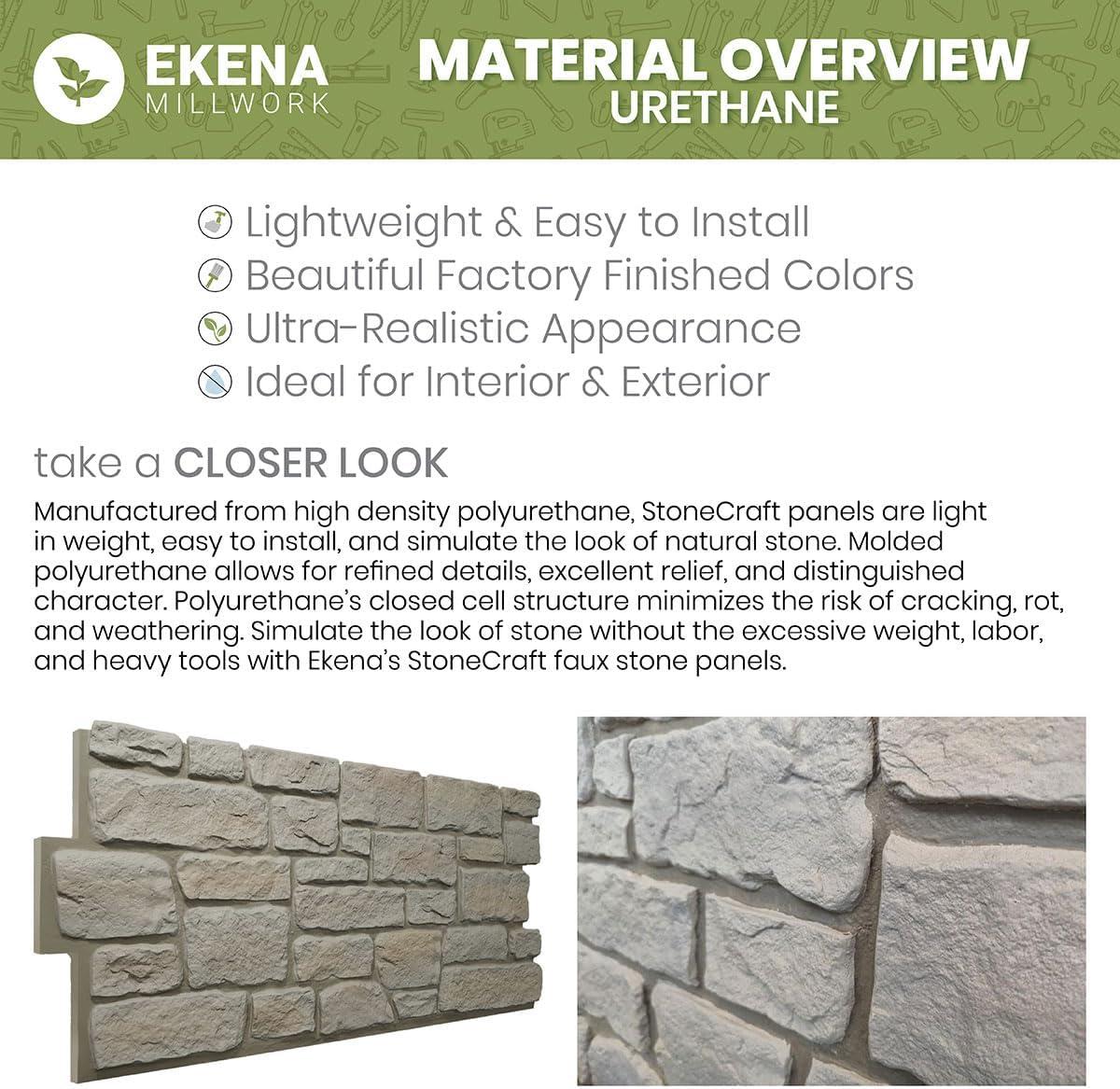 StoneCraft Aged Brick Faux Brick Panel, 46 7/8"W x 27"H x 1 1/4"D