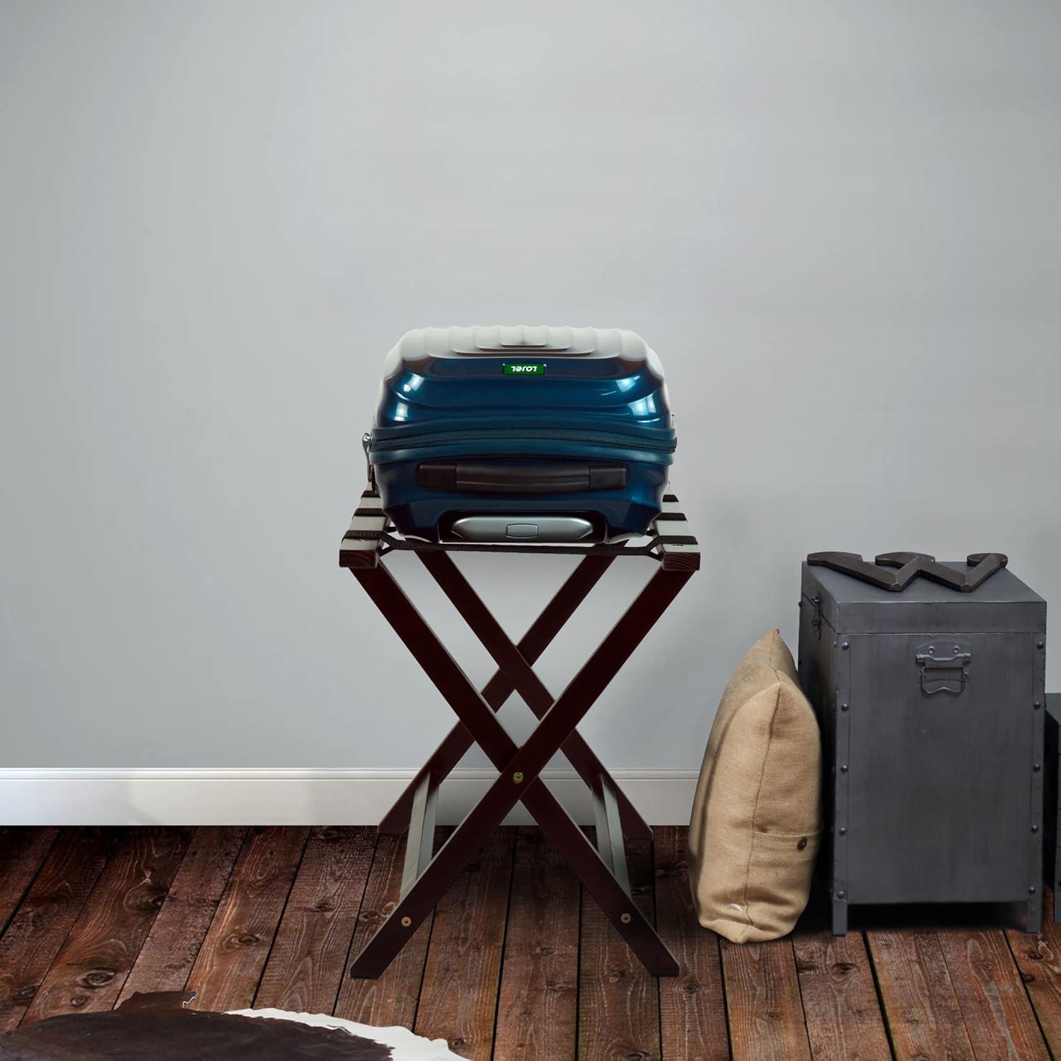 ROTSEN FURNITURE LLC. Heavy Duty Solid Wood Extra Wide Luggage Rack