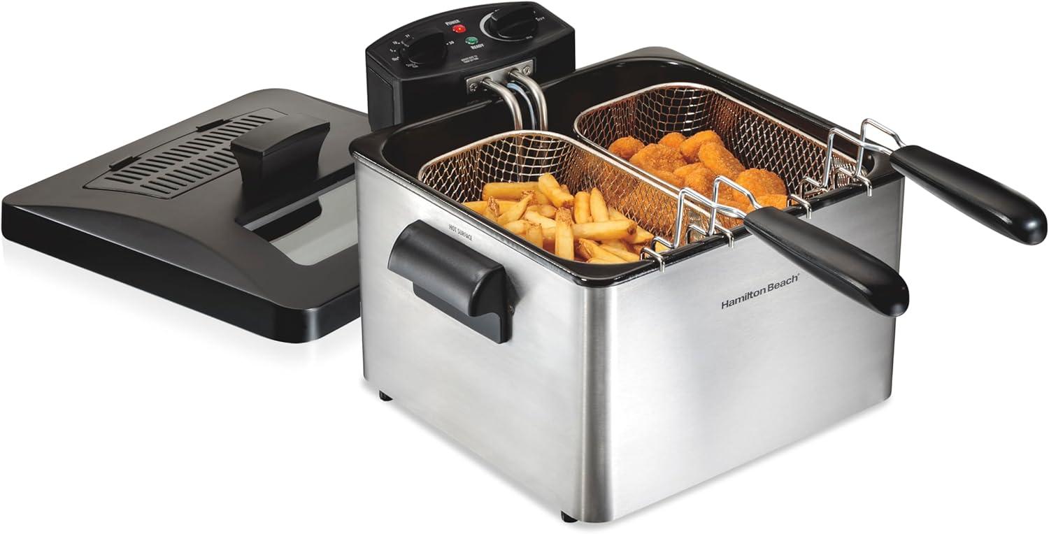 Stainless Steel Dual Basket Electric Deep Fryer