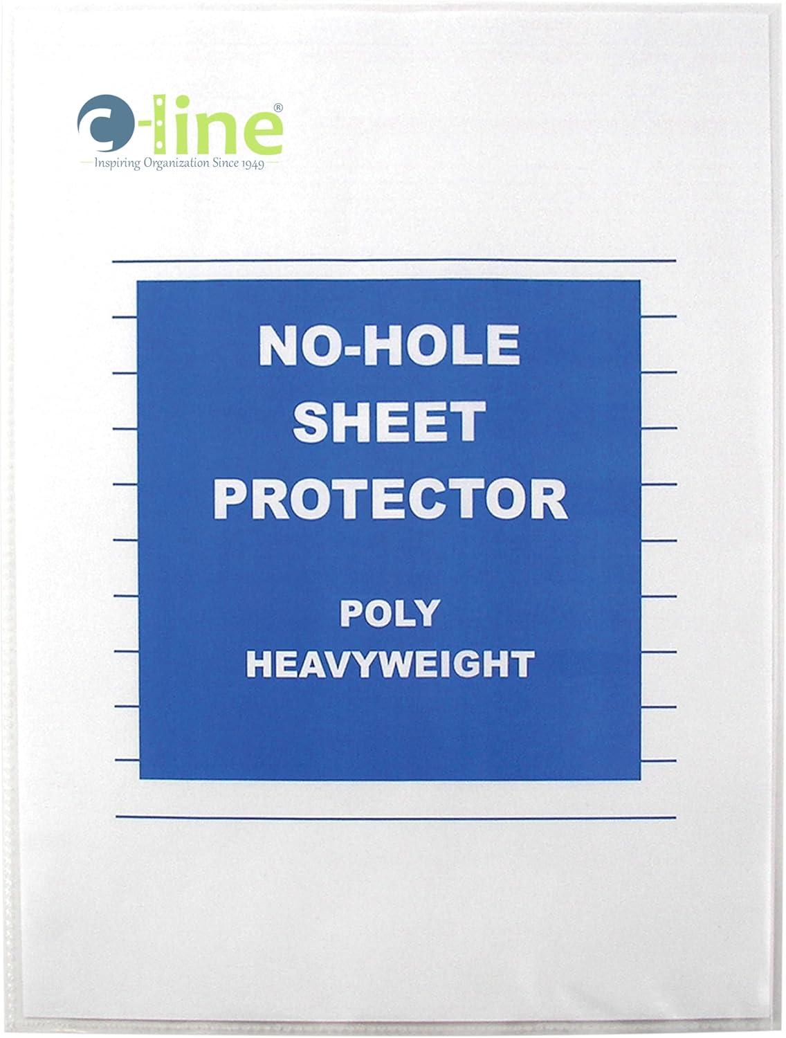 C-Line Top-Load No-Hole Polypropylene Sheet Protector Heavyweight Clear 2" 25/Box 62907