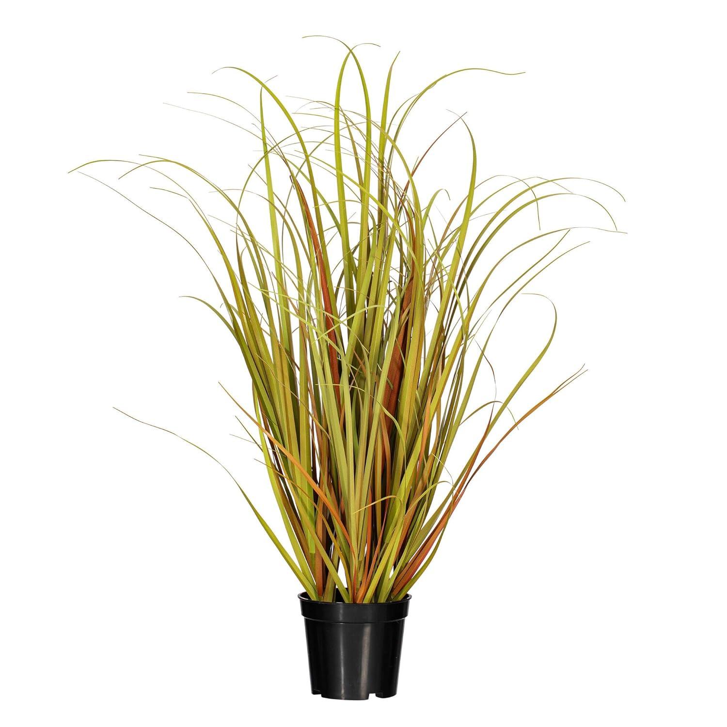 Vickerman 24" PVC Artificial Potted Mixed Brown Grass. In a 5"Lx5"Wx3.75"H base.