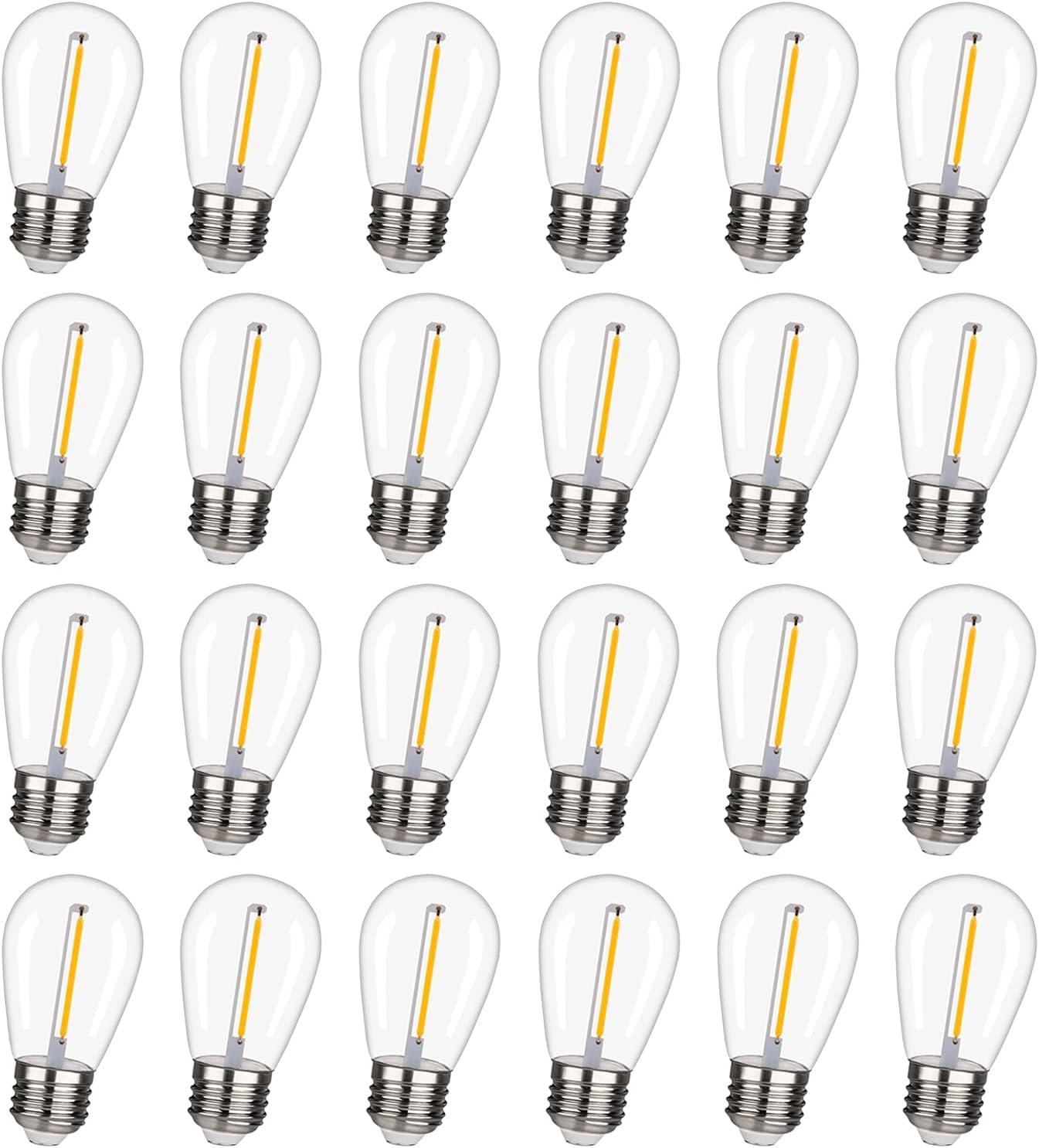 Dimmable LED S14 Vintage Edison Bulbs for Outdoor String Lights