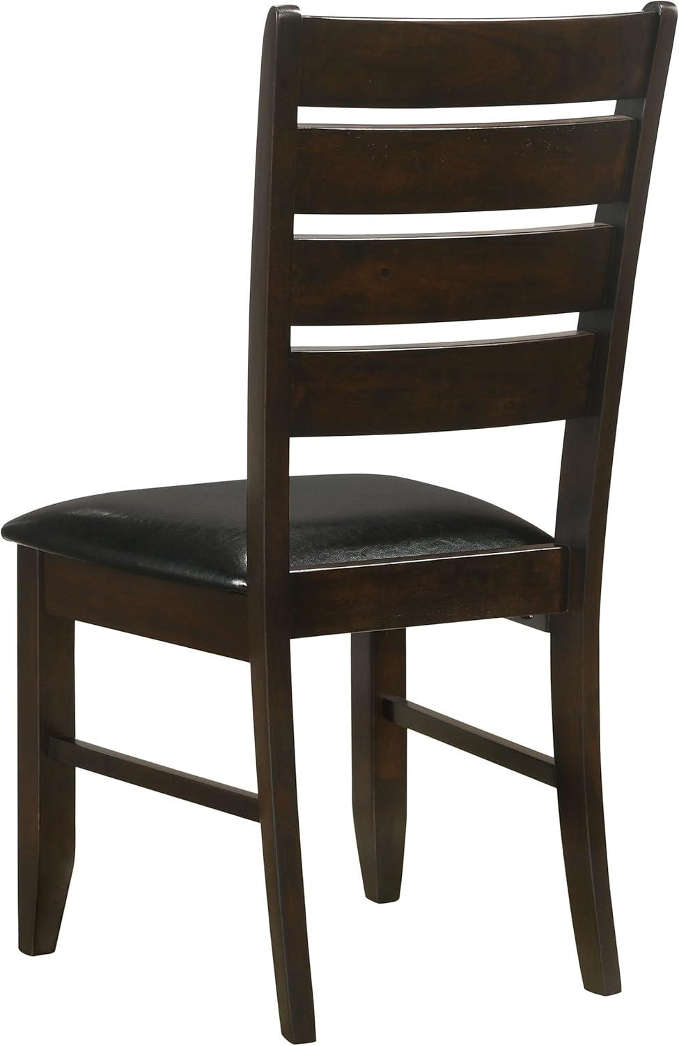 Ladder Back Side Chairs Cappuccino And Black (set Of 2) (Set of 2)