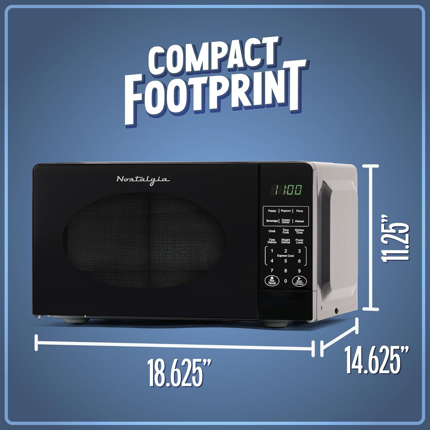 Nostalgia 0.7 Cubic Feet Countertop Microwave