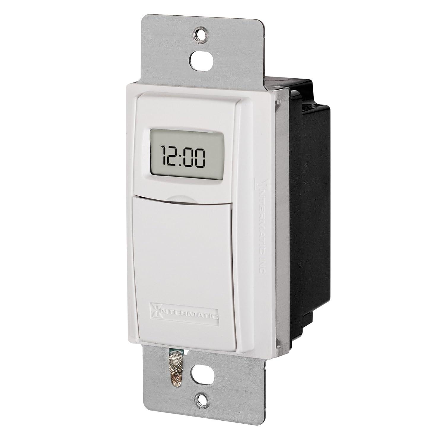 ST01 7 Day Programmable In Wall Digital Timer Switch for Lights and Appliances, Astronomic, Self Adjusting, Heavy Duty,White