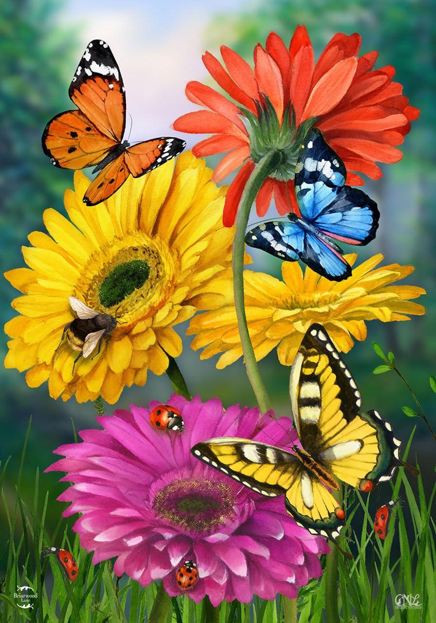 Briarwood Lane Garden Flag 12x18 For Outdoor White Magnolias Spring For Spring Garden Flag Flags For Outside