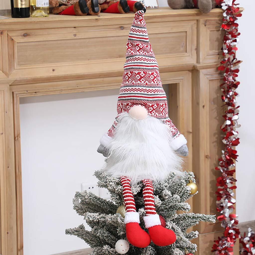 KKIMR Black Clearance Friday Xmas Decoration Gnome Christmas Tree Topper Gnome Christmas Ornaments Santa Gnomes Plush Decoration OrnamentChristmas Ornaments
