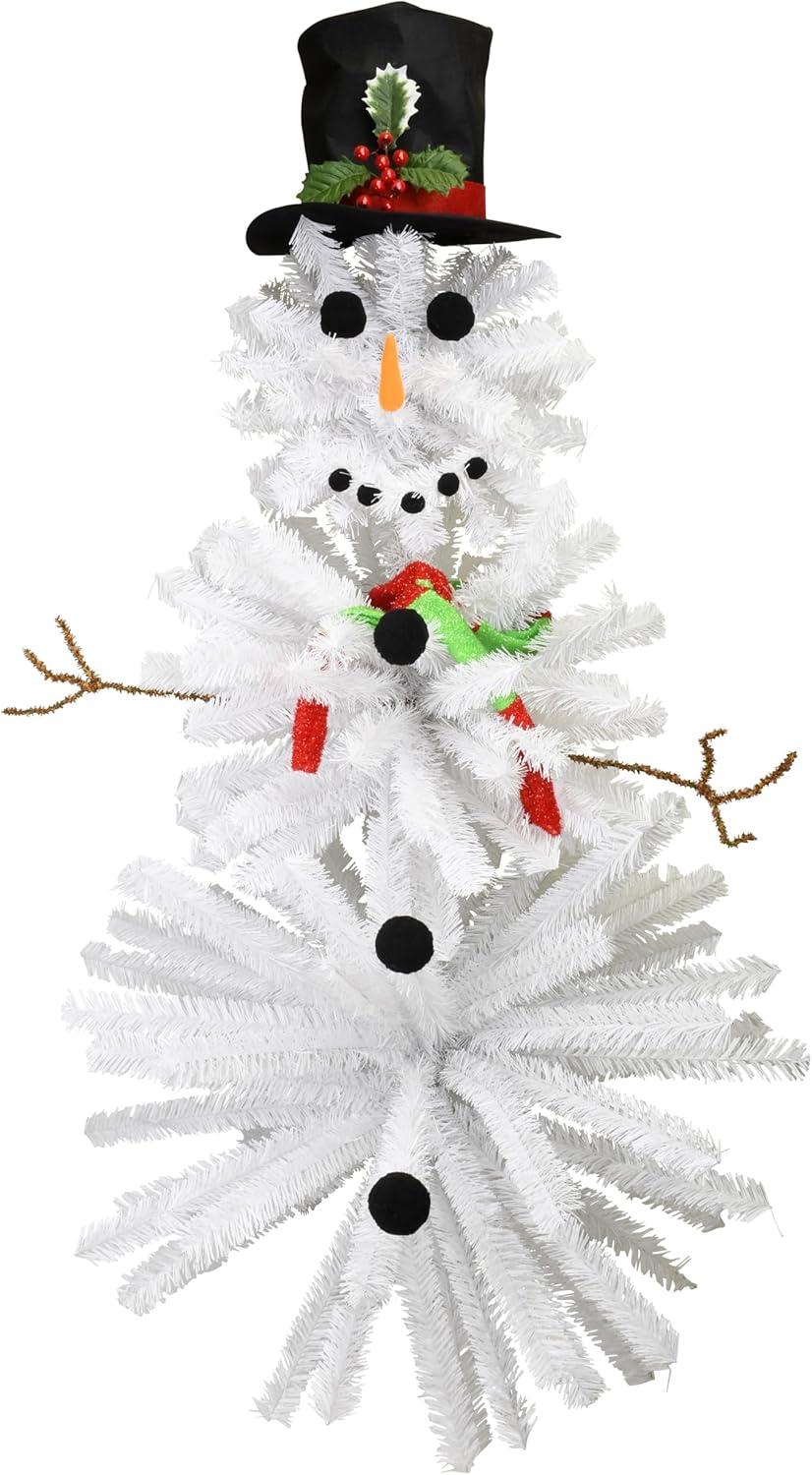 5 Ft White PVC Snowman Christmas Tree with Accessories