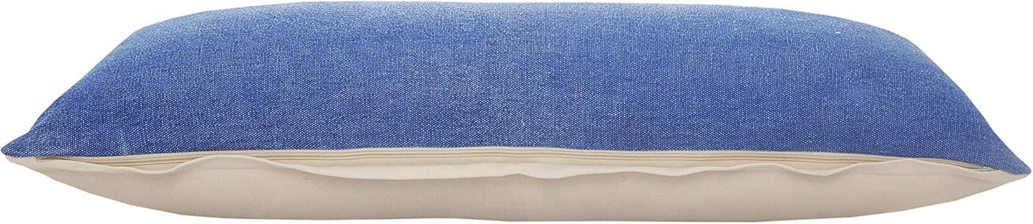 Ox Bay 14" x 36" Blue Solid Organic Cotton Pillow Cover